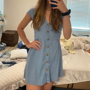 Blue Button Down Dress That Ties in Back- Size S